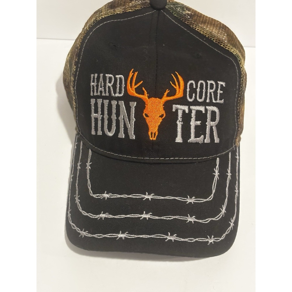NWT Hard Core Hunter Hat Cap Snap Back Camouflage Mesh Trucker Embroidered‎ Mens